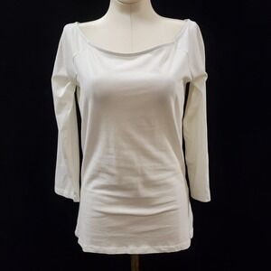 EDC Organic Cotton Womens Quiet Luxury Basic Top Size S White Sustainable NWI